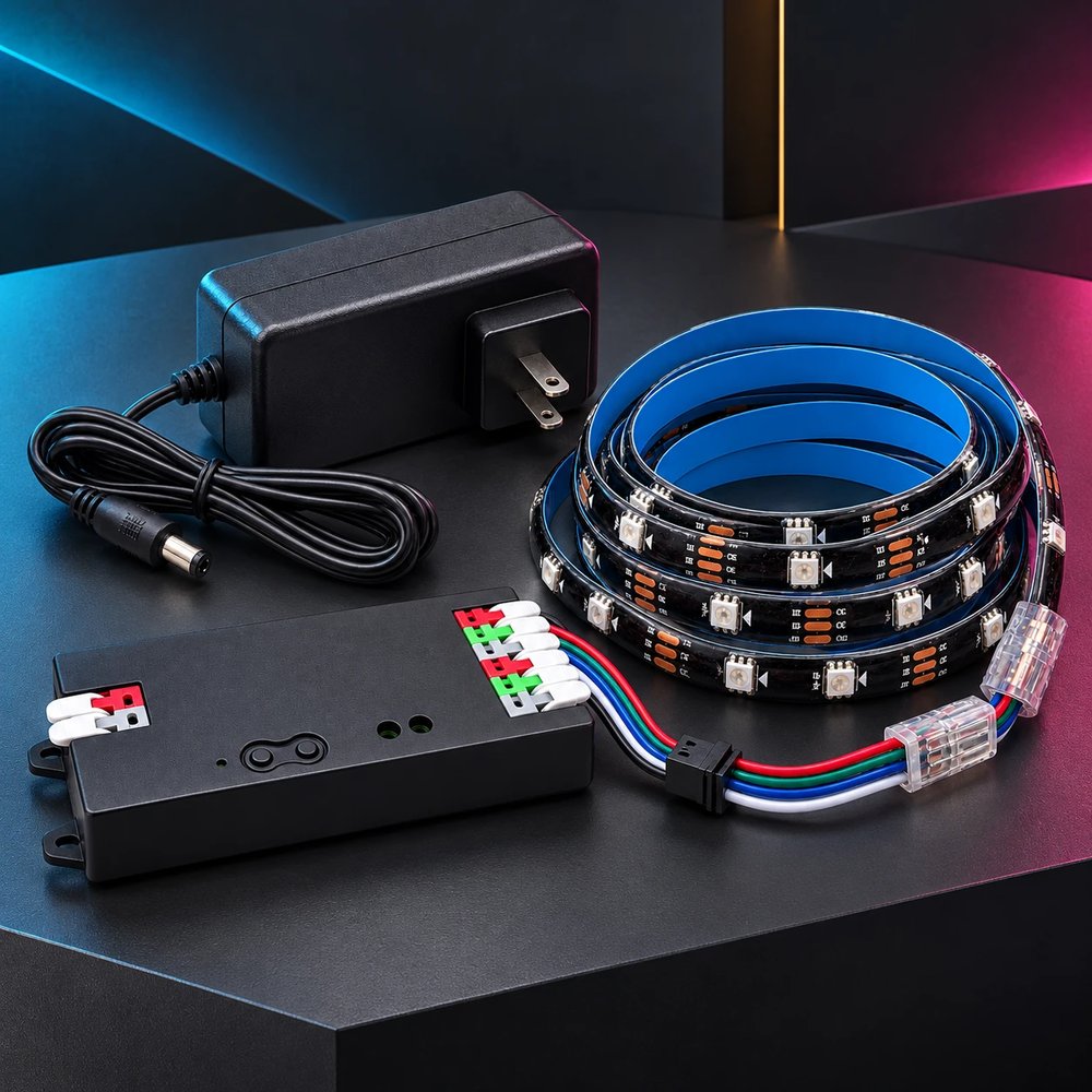 Le kit télé : module, ruban et bloc